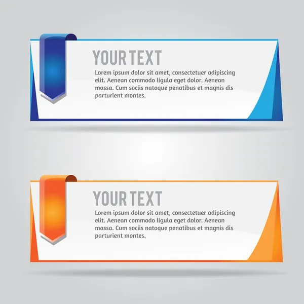 Web Banner Element Design Set — Stock Vector