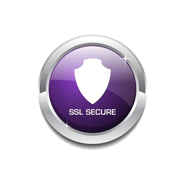 Botón de icono de vector seguro protegido SSL — Archivo Imágenes Vectoriales