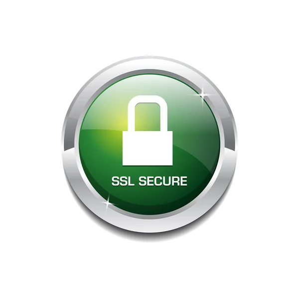 Ssl geschützte sichere Vektor-Symbol-Taste — Stockvektor