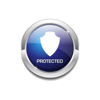 korumalı dairesel vektör simge düğmesini