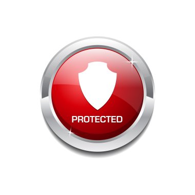 korumalı dairesel vektör simge düğmesini