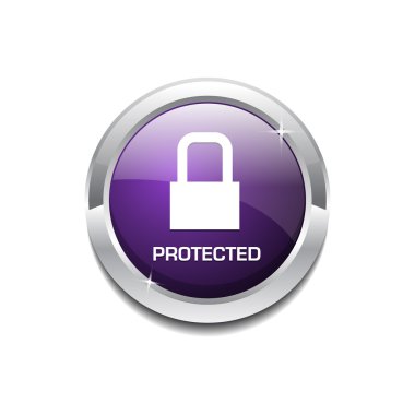 korumalı dairesel vektör simge düğmesini