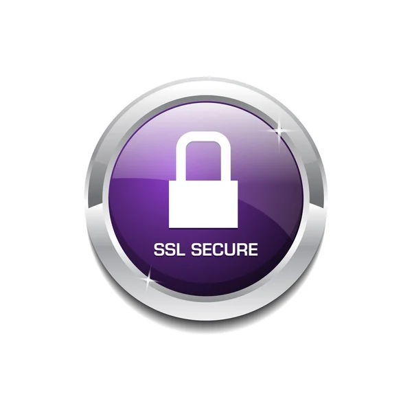 Ssl geschützte sichere Vektor-Symbol-Taste — Stockvektor