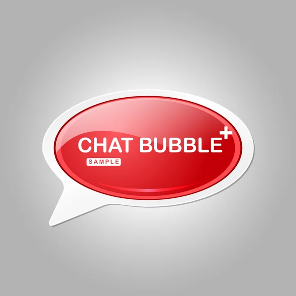 Ícone de botão brilhante de balão de conversa —  Vetores de Stock