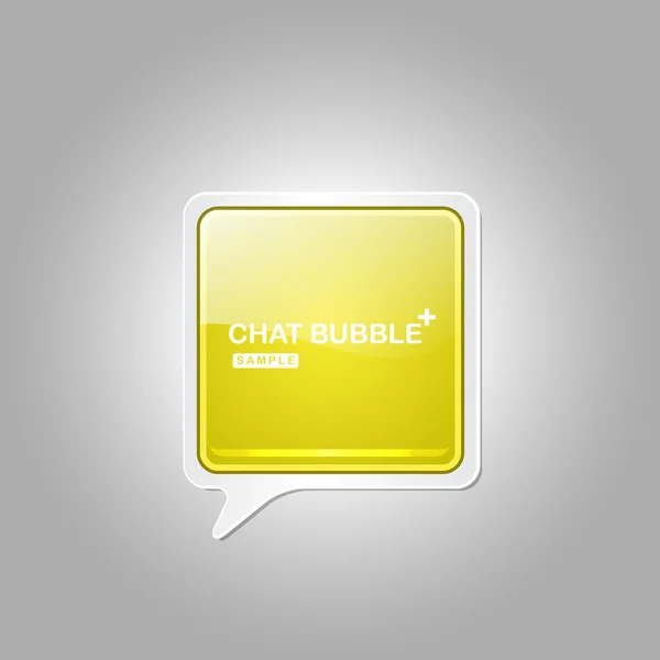Talk Balloon Glossy Button Icon — Stock Vector