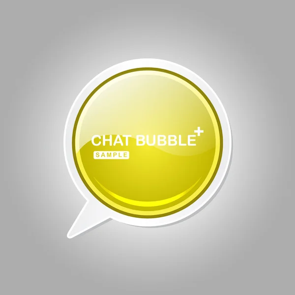 Μιλήσουμε μπαλόνι γυαλιστερή κουμπί εικονίδιο — Διανυσματικό Αρχείο