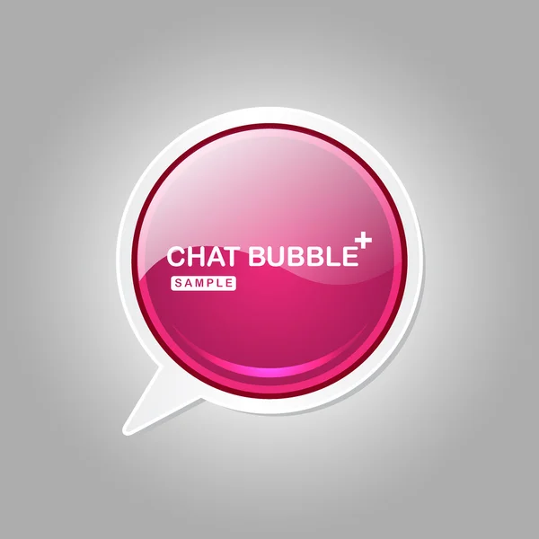 Μιλήσουμε μπαλόνι γυαλιστερή κουμπί εικονίδιο — Διανυσματικό Αρχείο