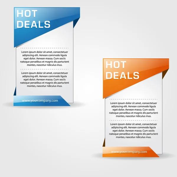 Hot Deal Web Banner Vector Design — Stock Vector