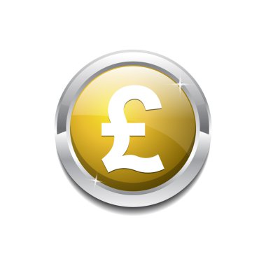 pound para birimi işareti düğmesini vektör