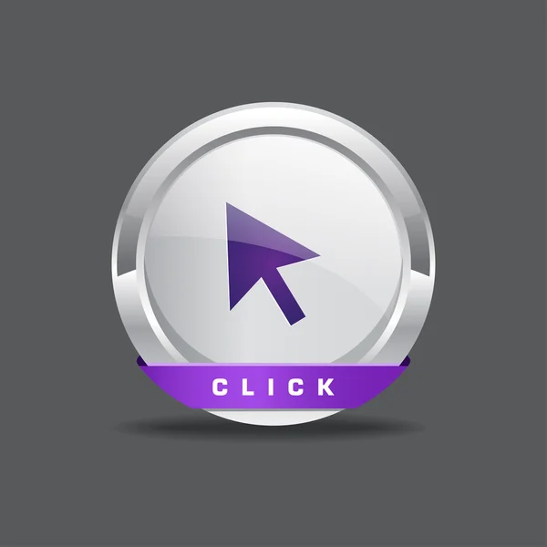 Haga clic ahora Cursor Vector Icono Botón — Archivo Imágenes Vectoriales