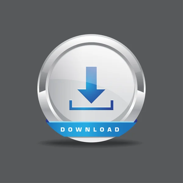 Téléchargement de Round Vector White Button Icon — Image vectorielle