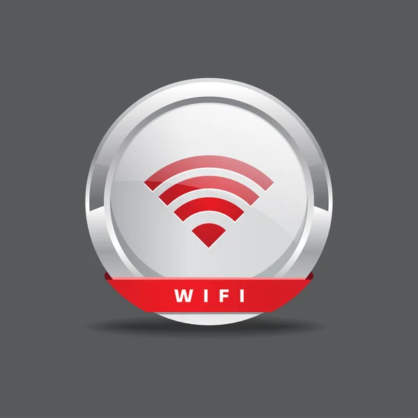 Wifi kreisförmiges Vektor-Icon-Design — Stockvektor
