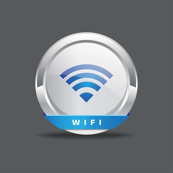 Diseño de iconos vectoriales circulares Wifi — Archivo Imágenes Vectoriales