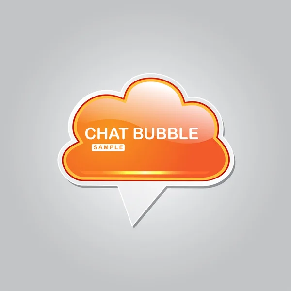 Talk Balloon Chat Bubble Glossy Button Icon — Stock Vector