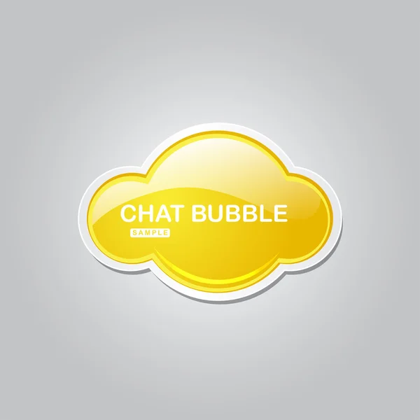 Μιλήσουμε μπαλόνι συνομιλία φούσκα γυαλιστερή κουμπί εικονίδιο — Διανυσματικό Αρχείο