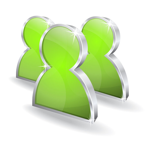 3D Users Vector Icon
