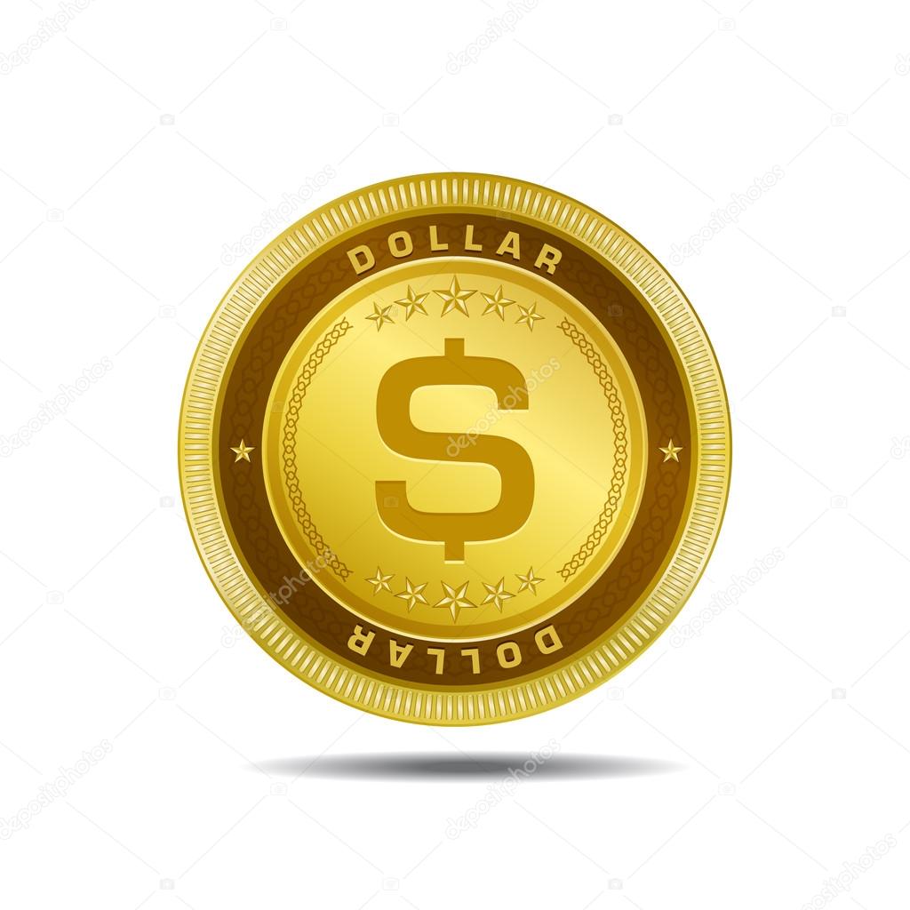ドル通貨記号黄金コイン ベクトル ストックベクター C Rizwanali3d ドル通貨記号黄金コイン ベクトル ストックベクター C Rizwanali3d