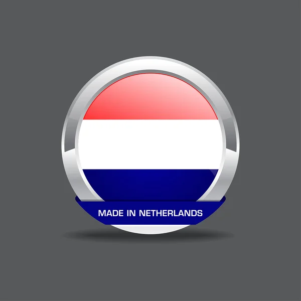 Ikona vektoru nizozemské vlajky — Stockový vektor