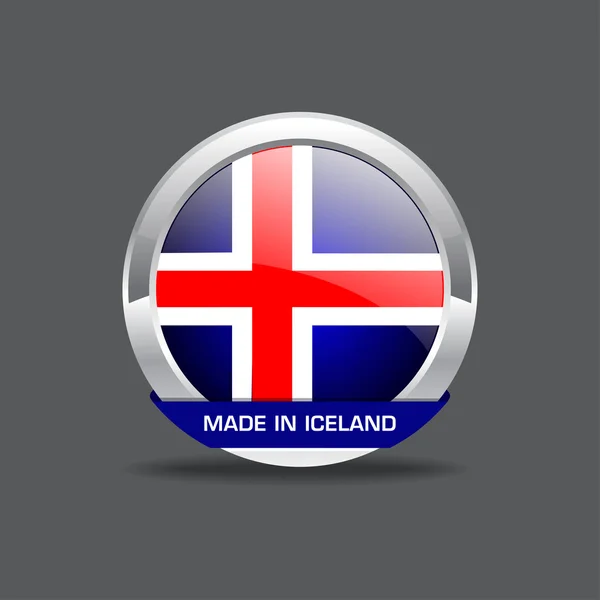 Ikone der isländischen Flagge — Stockvektor