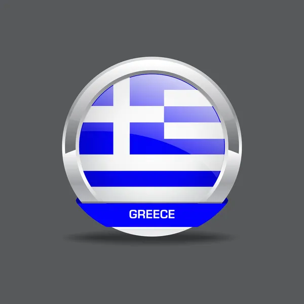 Ελλάδα σημαία εικονίδιο του φορέα — Διανυσματικό Αρχείο