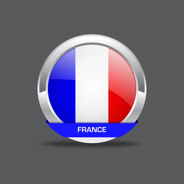 Francia Bandiera Icona vettoriale — Vettoriale Stock