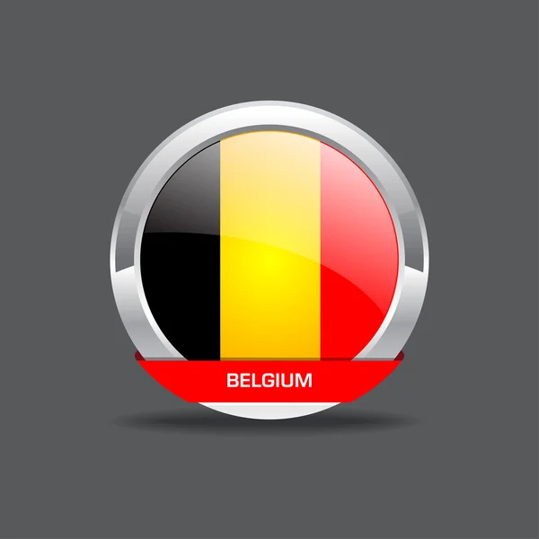 Belgio Bandiera Icona vettoriale — Vettoriale Stock