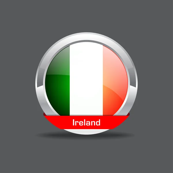 爱尔兰国旗矢量图标 — 图库矢量图片