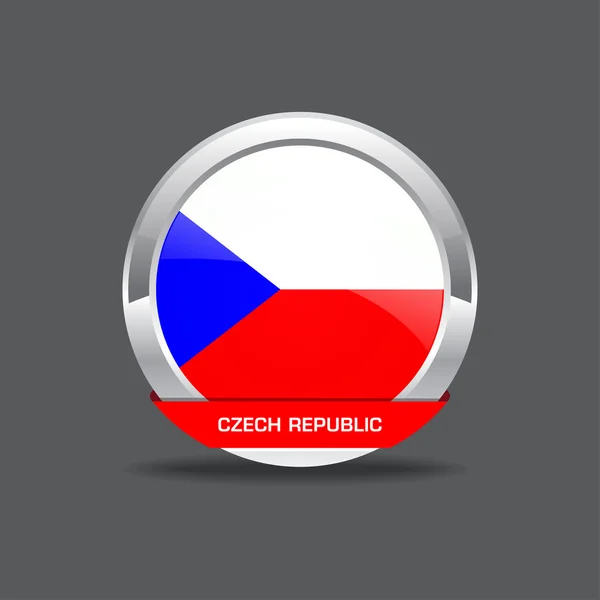 Tschechische Republik Flagge Vektor Symbol — Stockvektor