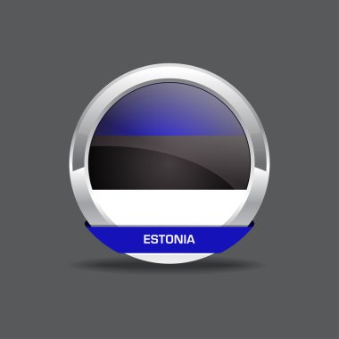 Estonya bayrağı vektör simgesi