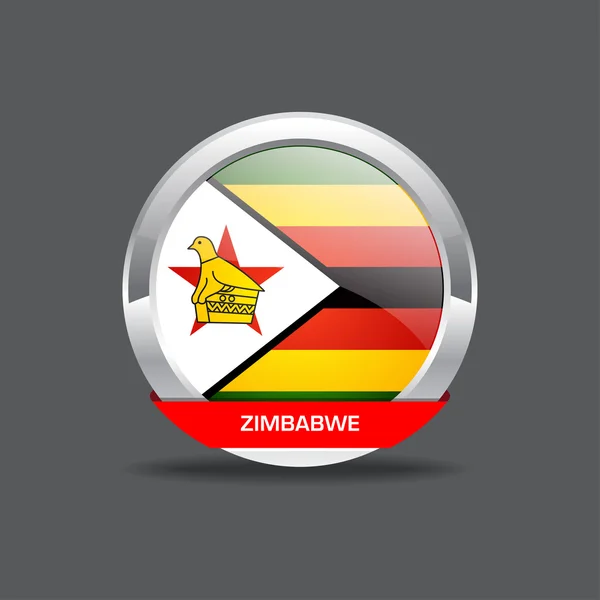 Zimbabwe flaggikonen vektor — Stock vektor