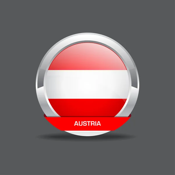 Áustria Bandeira Vector Icon —  Vetores de Stock