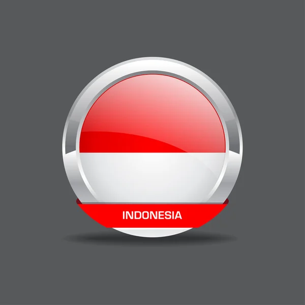 Векторний прапор Індонезії значок — стоковий вектор