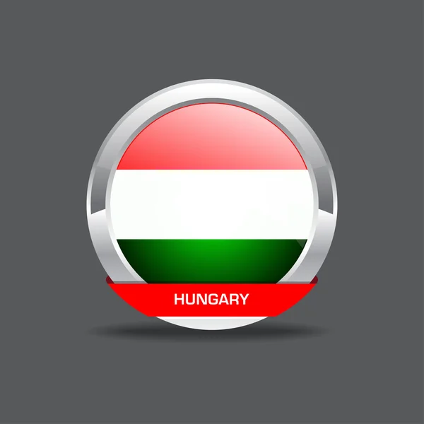 Hungria Bandeira Vector Icon — Vetor de Stock