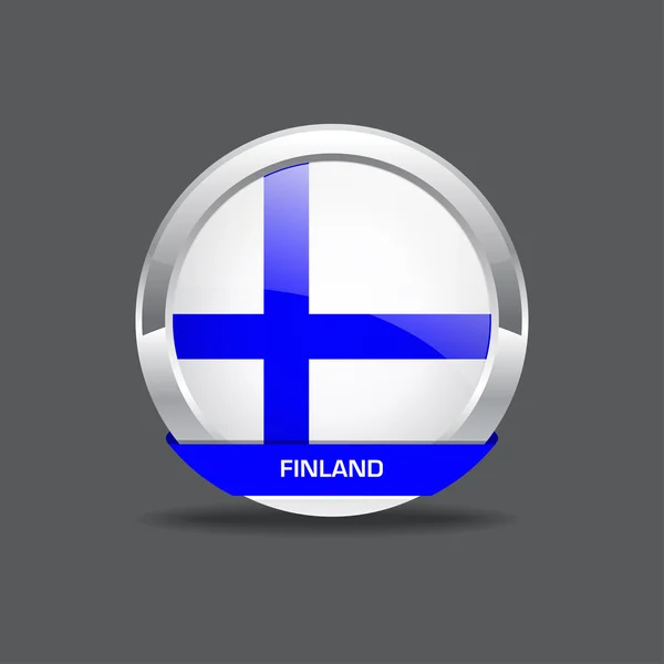 Ikone der finnischen Flagge — Stockvektor