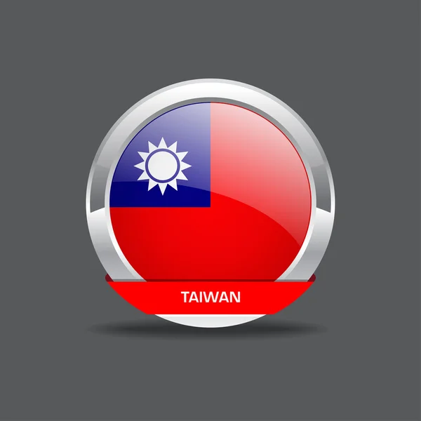 Taiwan Flag Vector Icon — Stock Vector