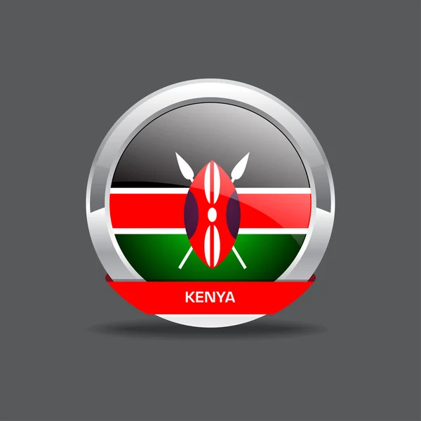 Kenya flaggikonen vektor — Stock vektor