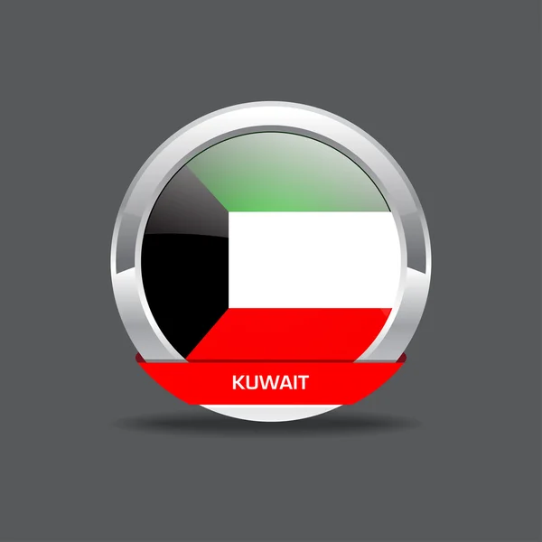 Kuwait Bandera Vector icono — Vector de stock