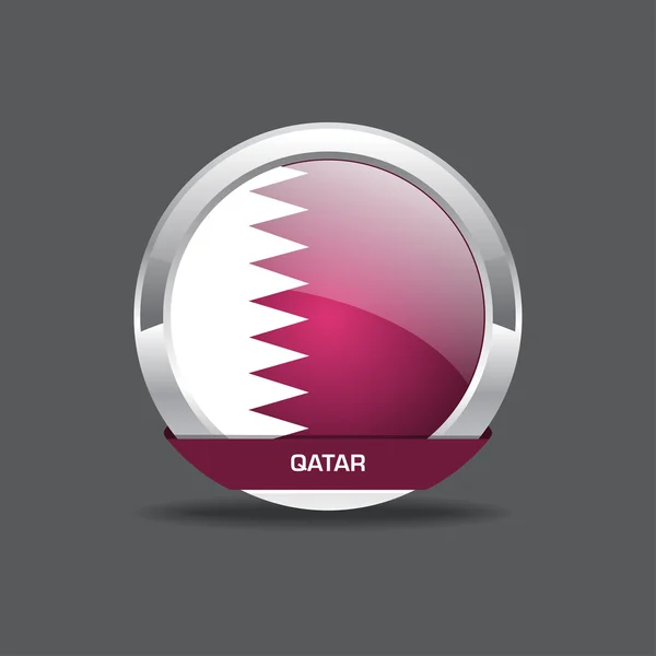 Bandera de Qatar Vector icono — Archivo Imágenes Vectoriales