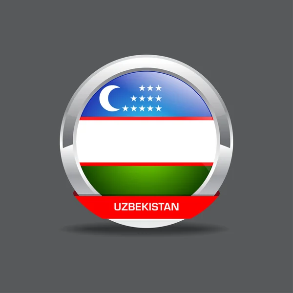 Uzbekistan flab wektor ikona — Wektor stockowy