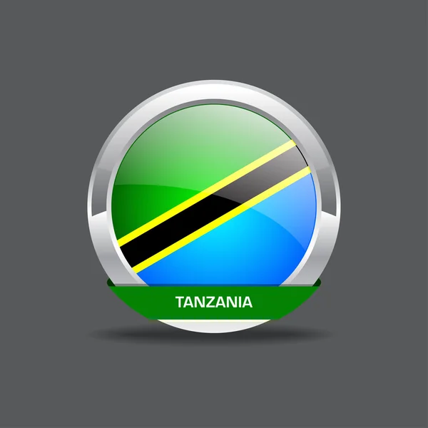 Tanzania flaggikonen vektor — Stock vektor