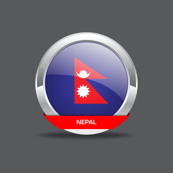 Nepal Flag Vector Icon — Stock Vector