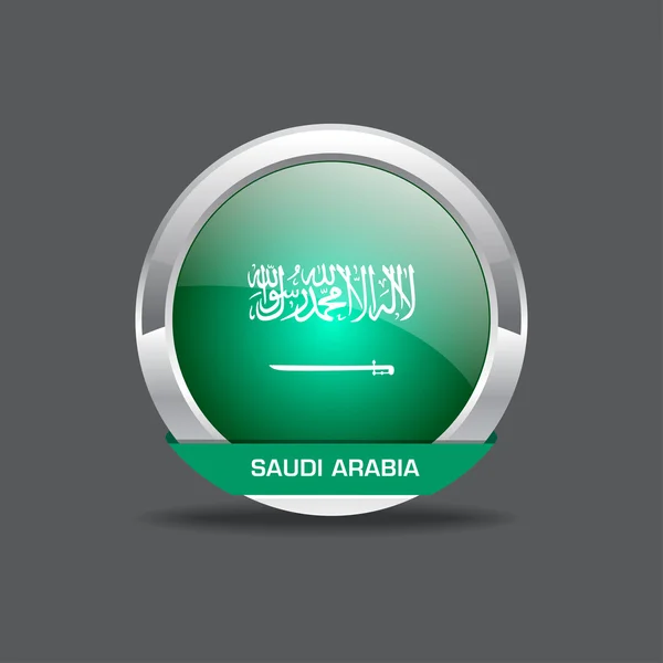 Saudi arabiska flaggikonen vektor — Stock vektor