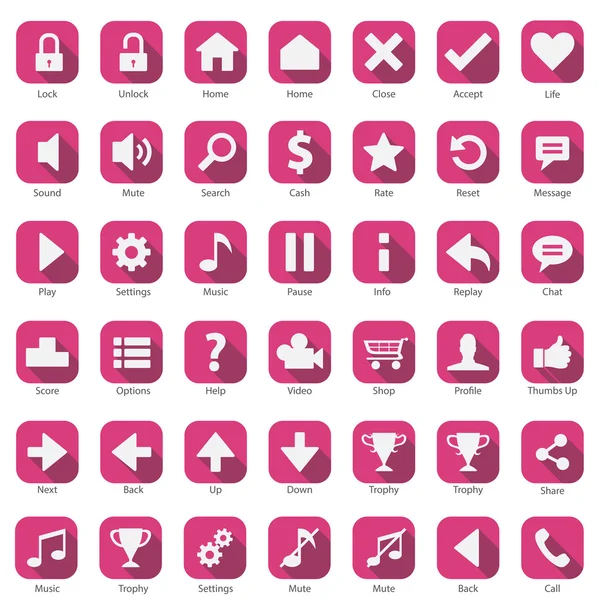 Web Phone Internet Flat design Icon Set — Stock Vector