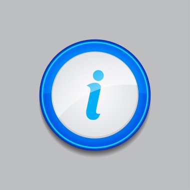 bilgi: dairesel vector mavi web simgesi düğmesini