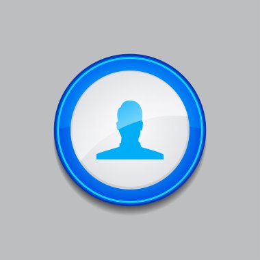 Kullanıcı dairesel vector mavi web simgesi düğmesini