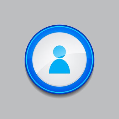 Kullanıcı dairesel vector mavi web simgesi düğmesini