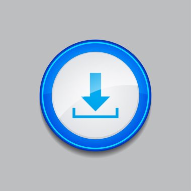 dairesel vector mavi web simgesi düğmesini indir