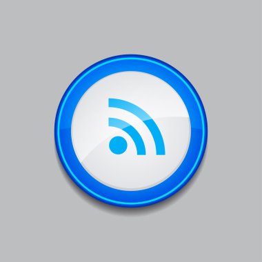 rss 원형 벡터 블루 웹 아이콘 버튼