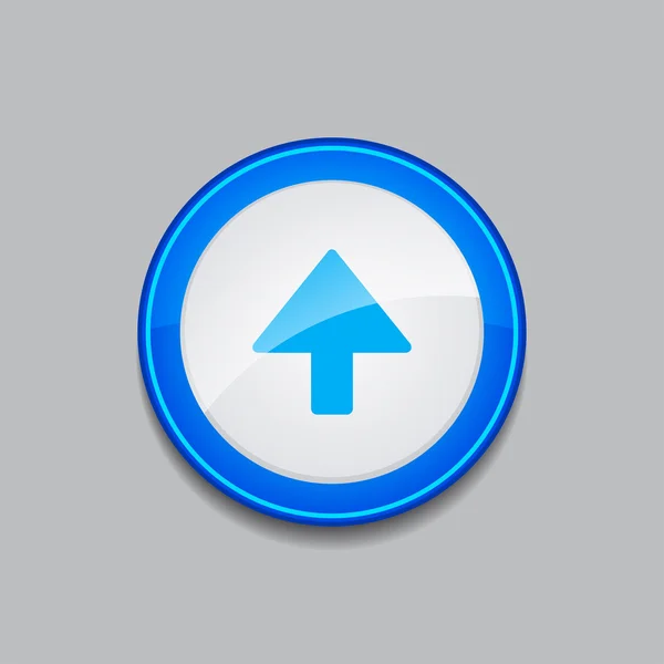 Belangrijkste circulaire vector blauwe web pictogram knop omhoog — Stockvector