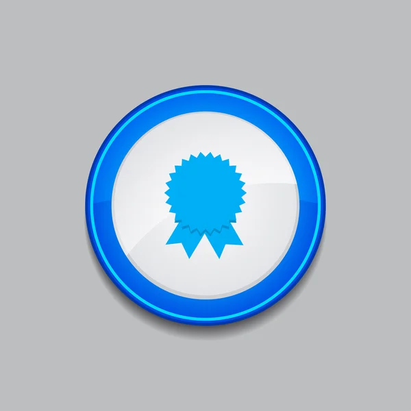 メダル円形ベクトル青 web アイコン ボタン — ストックベクタ